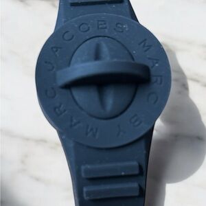 Marc By Marc Jacobs Black Unisex Rubber Strap Bracelet NWT